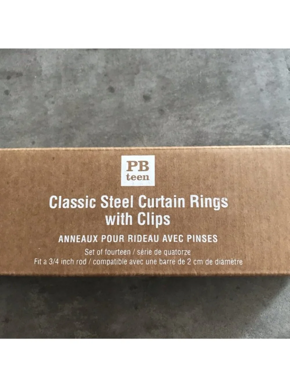 Pottery Barn Teen Classic Steel Curtain Rings Clips Silver Window Hardware Lot